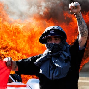Kristi Noem issued a chilling warning to people protesting against Trump’s sweeping immigration raids in Los Angeles.